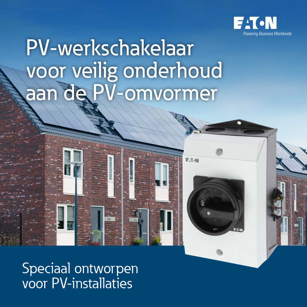 Nieuws PV werkschakelaar voor veilig onderhoud aan de PV omvormer